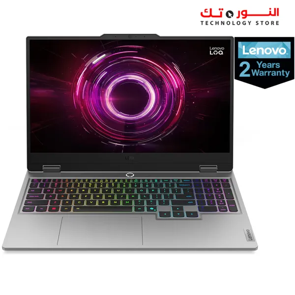 LENOVO LOQ 15AHP10 AMD Ryzen™ 7 250 - RAM 16GB DDR5 - 512GB SSD - NVIDIA GeForce RTX™ 5060 8GB GDDR7 - 15.6INCH FHD IPS 100% sRGB, 144Hz, G-SYNC® - Keyboard White Backlit, Arabic - 2 Year Warranty