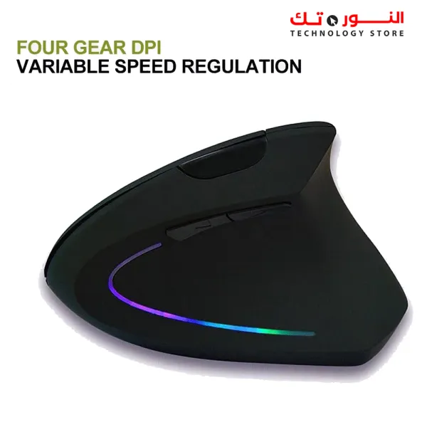 [G-5000] Rechargeable Ergonomic Vertical Wireless Mouse, (2 in 1) Bluetooth & 2.4GHz