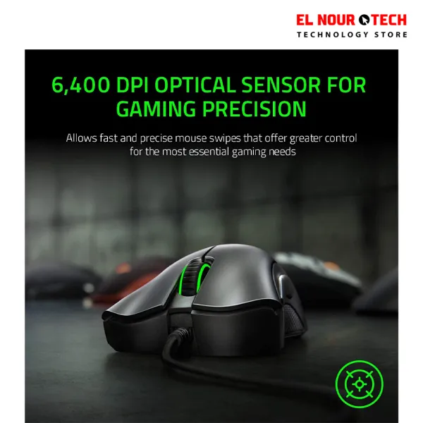 Razer Deathadder Essential Ergonomic Wired Gaming Mouse Black