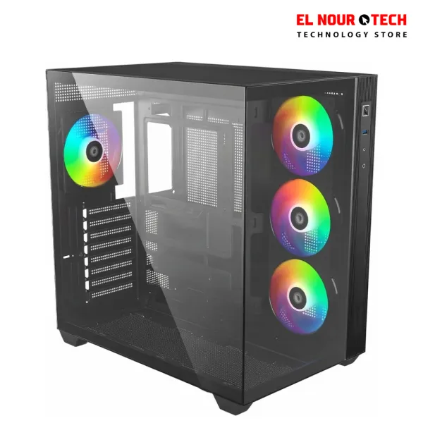 ID-COOLING VIEW 510 4 Fan ARGB Type C Black Mid Tower Case