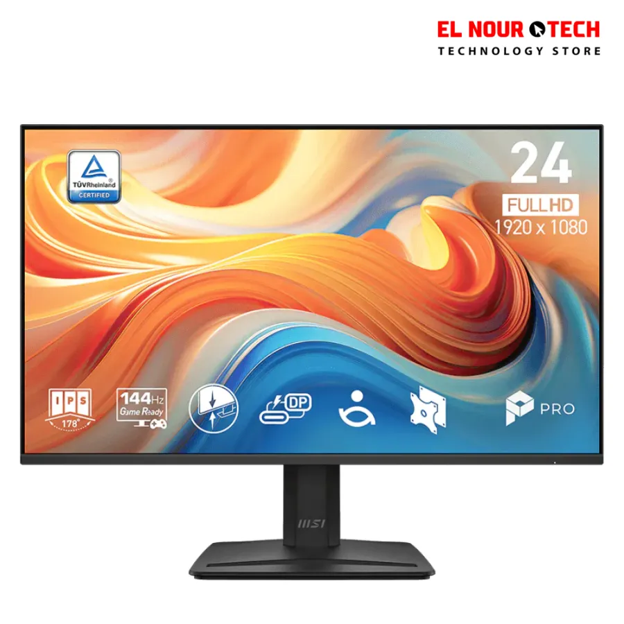 شاشة MSI PRO MP242 E14C مقاس 24 بوصة IPS FHD 144Hz 1ms USB-C