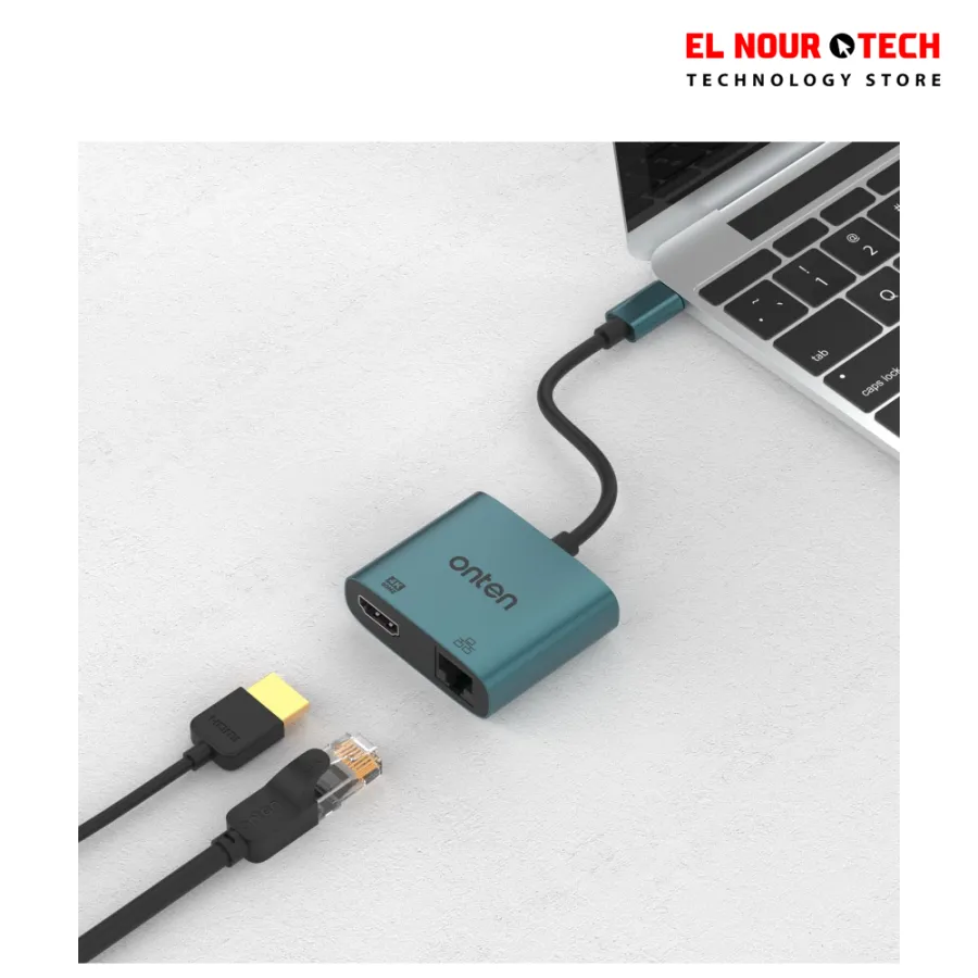 ONTEN UC288 USB-C to HDMI HD Video Adapter with RJ45 (100M)