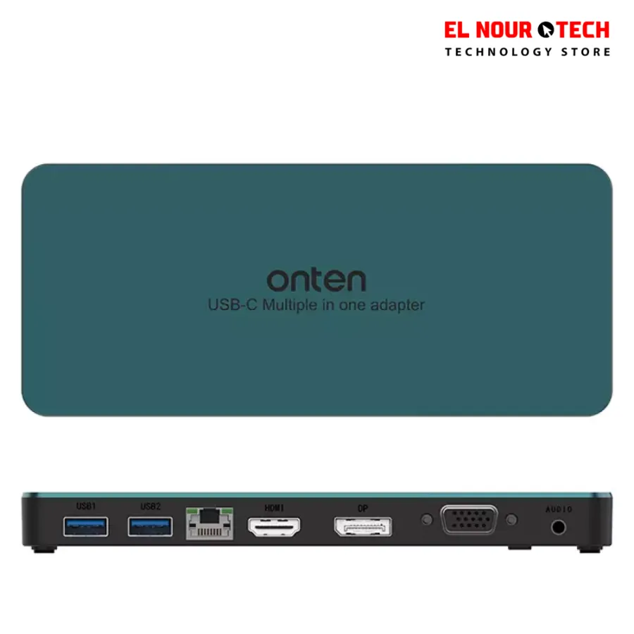 9188s USB-C Docking Station 9-in-1, VGA 1080P@60Hz, Displayport 4K, HDMI 4K, 3.5MM Jack, RJ45 1000M, USB 3.0 X2, USB-C Data, USB-C PD 3.0 @100W