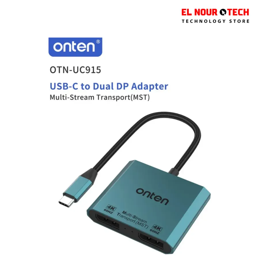 Onten UC915 USB-C to Dual DisplayPort Converter