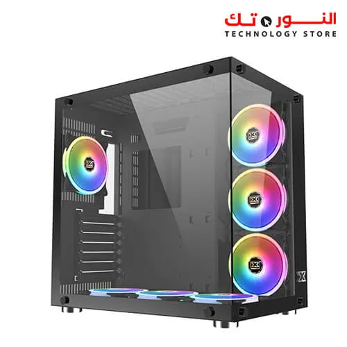 XIGMATEK Aquarius Plus BLACK MID-TOWER ARGB Gaming Case 7 ARGB fans