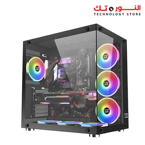 XIGMATEK Aquarius Plus BLACK MID-TOWER ARGB Gaming Case 7 ARGB fans