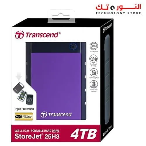 Transcend 4TB StoreJet 25H3 2.5-inch USB3.0 Portable Hard Drive