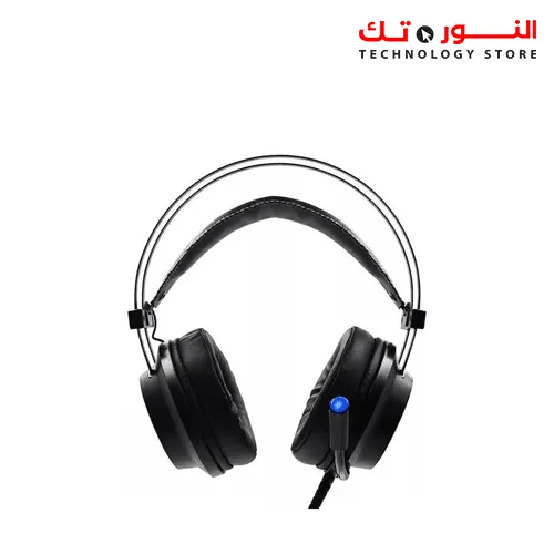 TechnoZone K47 Gaming Headphone With 2 Jack & Usb For Led Lights For Computer & Audio Cable Converter