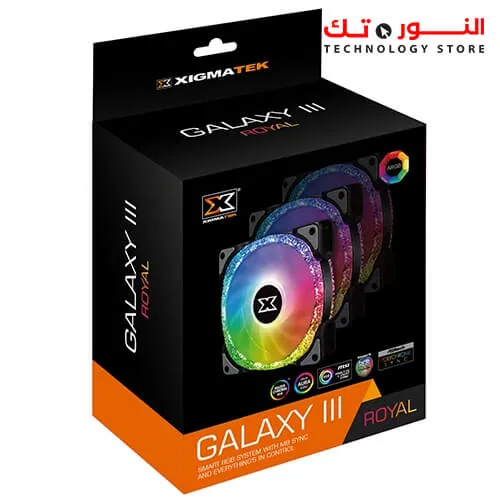 XIGMATEK Galaxy III Royal 3FAN ARGB BX120+Remote Controller