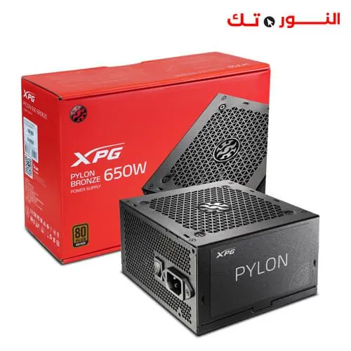 XPG PYLON 650W 80 PLUS BRONZE CERTIFIED 120MM FLUID DYNAMIC BEARING FAN POWER SUPPLY