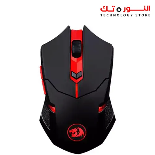 Redragon M601-WL-BA Gaming Mouse and Mouse Pad Combo Red LED Mouse Large Mouse Pad Black Mouse Pad Cordless Mouse Set