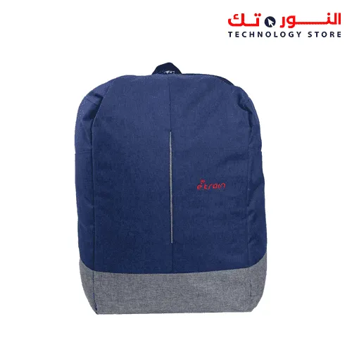 E-train (BG82L) Laptop Backpack with Zipper Puller fits up to 15.6" - Blue*Gray