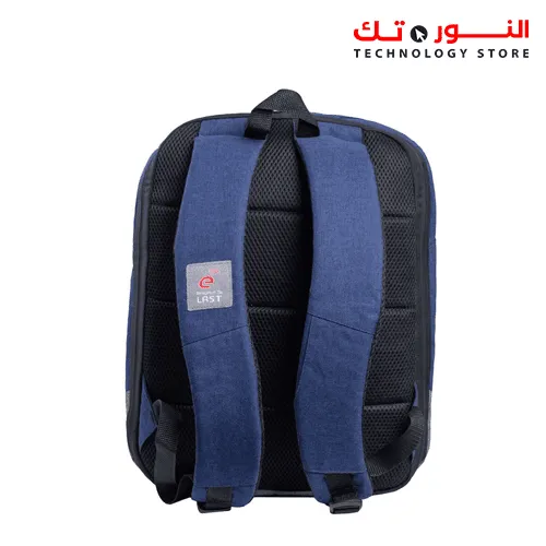 E-train (BG82L) Laptop Backpack with Zipper Puller fits up to 15.6" - Blue*Gray