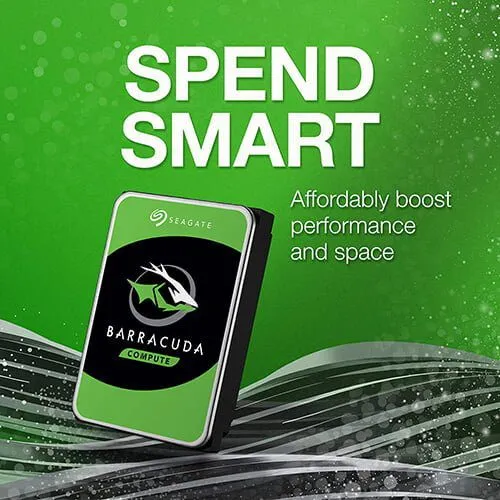 Seagate BarraCuda 2TB Internal Hard Drive HDD – 3.5 Inch SATA 6 Gb/s 7200 RPM 64MB Cache for Computer Desktop PC