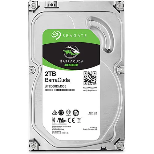 Seagate BarraCuda 2TB Internal Hard Drive HDD – 3.5 Inch SATA 6 Gb/s 7200 RPM 64MB Cache for Computer Desktop PC