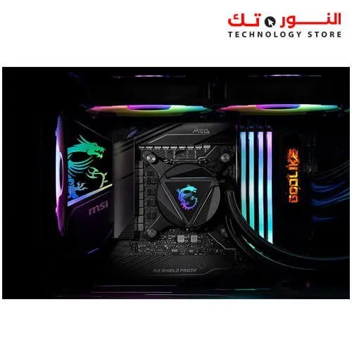 MSI MAG CORELIQUID 360R - AIO RGB CPU Liquid Cooler - Rotating Cap Design - 360mm Radiator - Triple 120mm RGB PWM Fans.