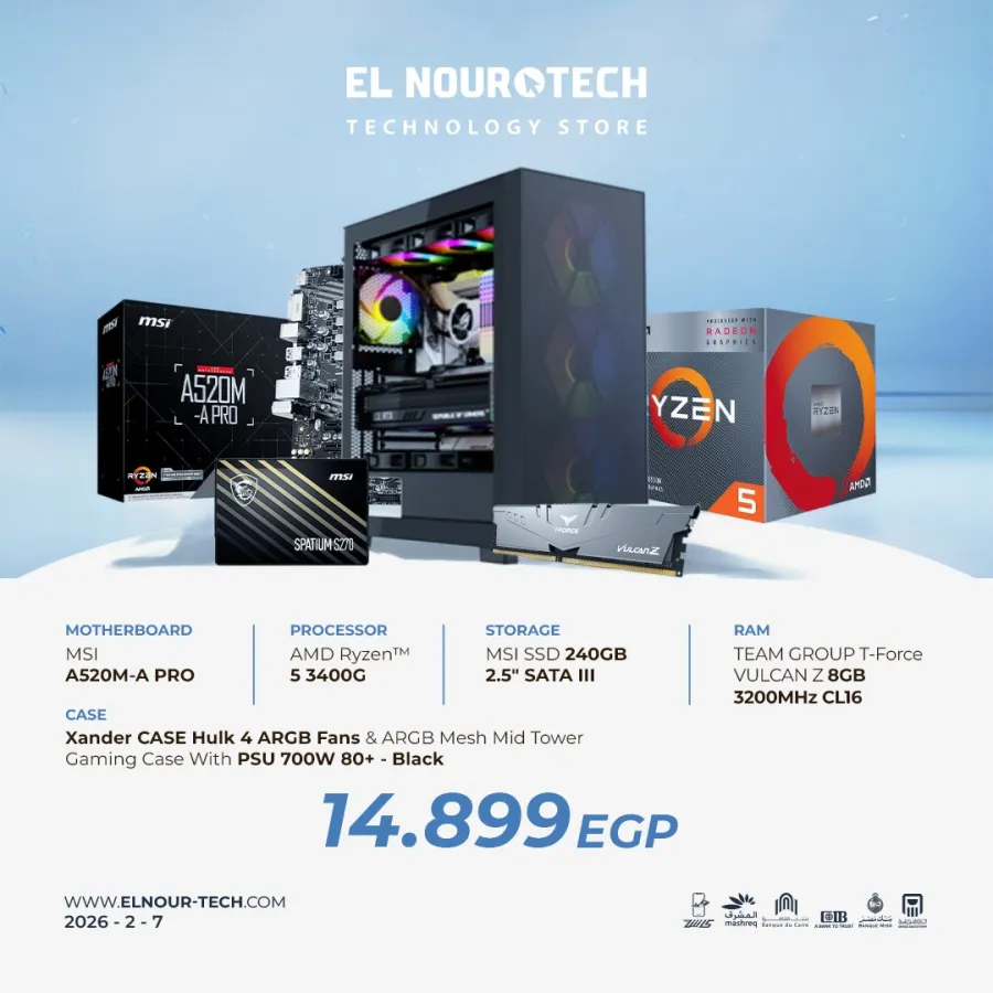 BUNDLE AMD Ryzen 5 3400G Processor  + MSI A520M-A PROn
