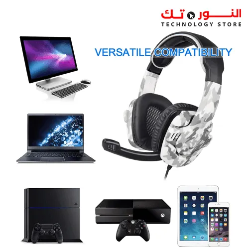 Sades SA708GT Gaming Headset Single 3.5mm Jack Over Ear Gamer Headphones with Microphone and PC Adapter for Xbox One/PS4/PlayStation