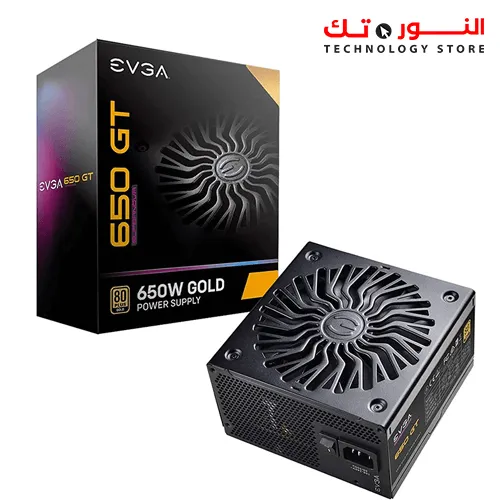 Power Supply EVGA Supernova 650 GT, 80 Plus Gold 650 W, Fully Modular, Auto Eco Mode with FDB Fan, Includes Power On Self Tester, Compact 150 mm Size, 220-GT-0650-Y2 (EU)