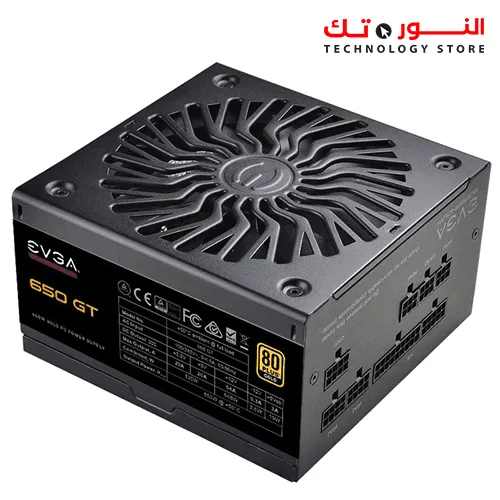 Power Supply EVGA Supernova 650 GT, 80 Plus Gold 650 W, Fully Modular, Auto Eco Mode with FDB Fan, Includes Power On Self Tester, Compact 150 mm Size, 220-GT-0650-Y2 (EU)