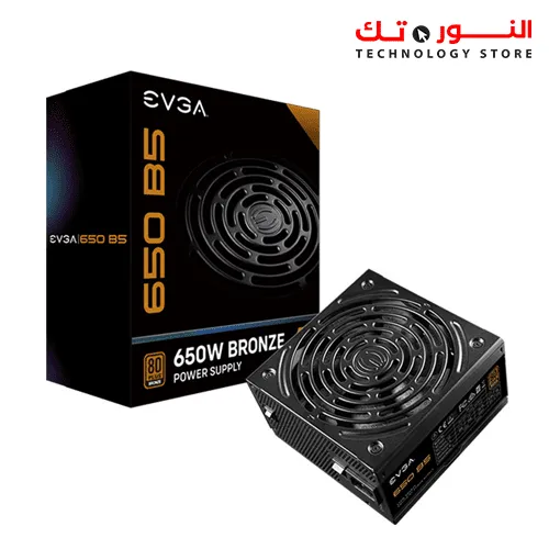 Power Supply EVGA 650w, 80 Plus BRONZE 650W, Fully Modular, EVGA ECO Mode, Compact 150mm Size, 220-B5-0650-V2