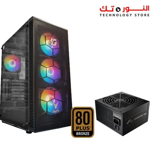 Vento VG11A Mesh Gaming Case + FSP650 80 plus PSU Bronze