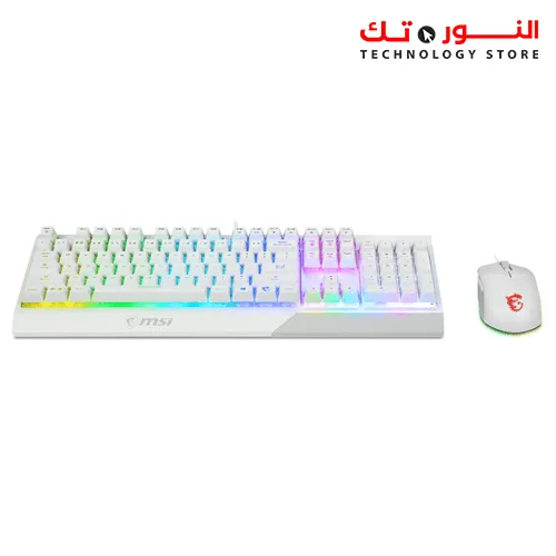 MSI VIGOR GK30 RGB GAMING COMBO (CLUTCH GM11+GK30) White - ARABIC