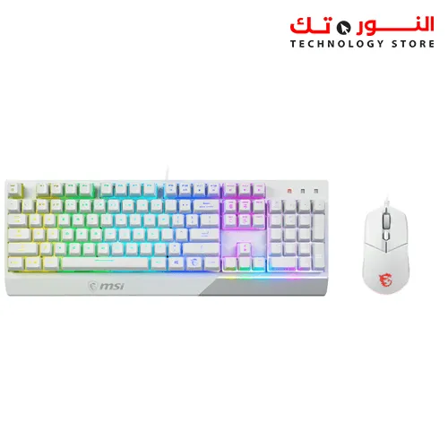 MSI VIGOR GK30 RGB GAMING COMBO (CLUTCH GM11+GK30) White - ARABIC