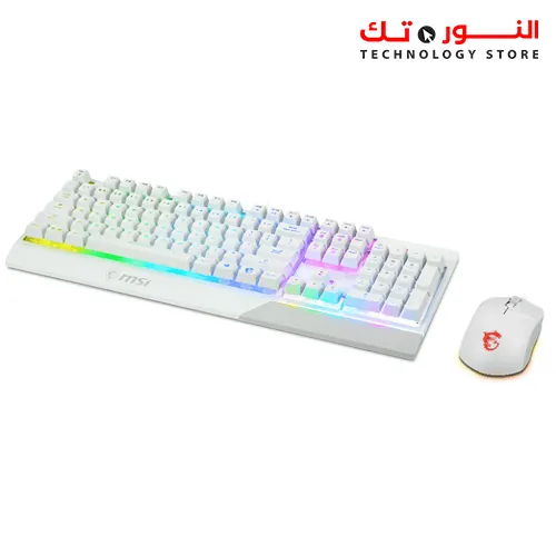 MSI VIGOR GK30 RGB GAMING COMBO (CLUTCH GM11+GK30) White - ARABIC