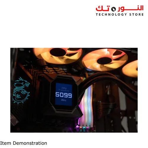 MSI MAG CORELIQUID K360 AIO LIQUID CPU COOLER, 2.4" LCD DISPLAY 360MM RADIATOR, TRIPLE 120MM TORX FAN 4.0 W/ ARGB LIGHTING CONTROLLED BY MSI CENTER SOFTWARE
