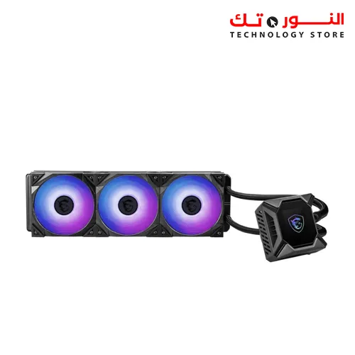 MSI MAG CORELIQUID K360 AIO LIQUID CPU COOLER, 2.4" LCD DISPLAY 360MM RADIATOR, TRIPLE 120MM TORX FAN 4.0 W/ ARGB LIGHTING CONTROLLED BY MSI CENTER SOFTWARE