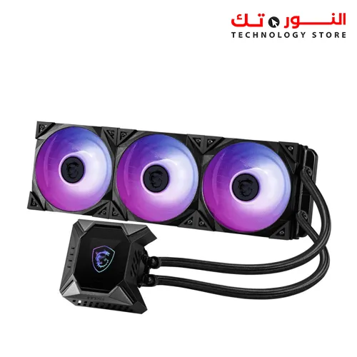 MSI MAG CORELIQUID K360 AIO LIQUID CPU COOLER, 2.4" LCD DISPLAY 360MM RADIATOR, TRIPLE 120MM TORX FAN 4.0 W/ ARGB LIGHTING CONTROLLED BY MSI CENTER SOFTWARE