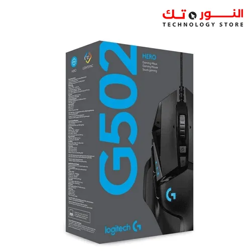 Logitech G502 HERO High Performance Wired Gaming Mouse, HERO 25K Sensor, 25,600 DPI, RGB, Adjustable Weights, 11 Programmable Buttons
