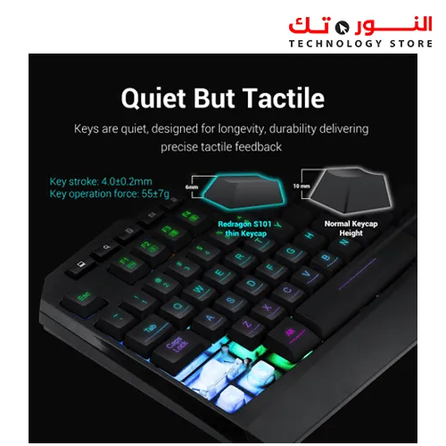 REDRAGON S101-BA-2 4x1 WIRED RGB BACKLIT GAMING KEYBOARD AND MOUSE, GAMING MOUSE PAD, GAMING HEADSET COMBO ALL IN 1 PC GAMER BUNDLE FOR WINDOWS PC – (BLACK)