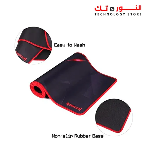 Redragon P015 Large Extended Mouse Pad XXL, with Stitched Edges, Premium-Textured Mouse Mat, Non-Slip Water-Resistant Rubber Base Cloth Computer Mousepad, 35.8 x 11.8 x 0.11 inches
