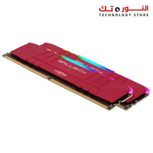 Crucial Ballistix RGB 3600 MHz DDR4 DRAM Desktop Gaming Memory Kit 16GB (8GBx2) CL16 Red