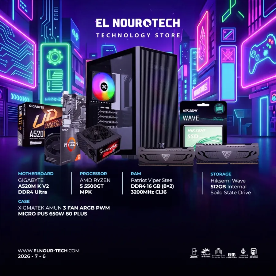 BUNDLE AMD RYZEN 5 5500GT (MPK) + GIGABYTE A520M K V2 DDR4