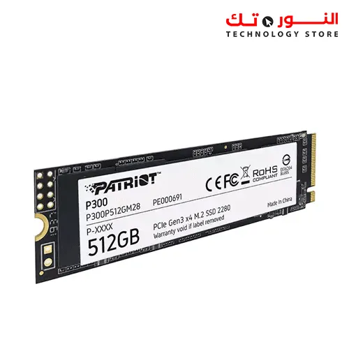 Patriot P300 M.2 PCIe Gen 3 x4 512GB Low-Power Consumption SSD