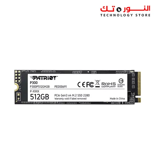 Patriot P300 M.2 PCIe Gen 3 x4 512GB Low-Power Consumption SSD