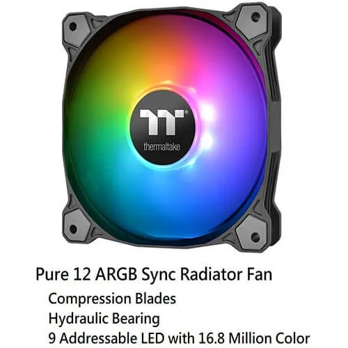 Thermaltake Water 3.0 ARGB Motherboard Sync Edition AMD/Intel LGA1200 Ready360 All-in-One Liquid Cooling System 120mm High Efficiency Radiator CPU Cooler CL-W234-PL12SW-A