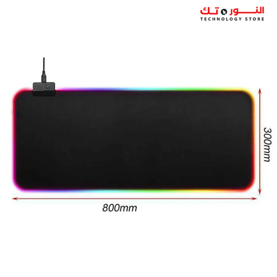 TechnoZone GMS-WT-5 RGB Gaming Mouse Pad 30x80 CM - Black