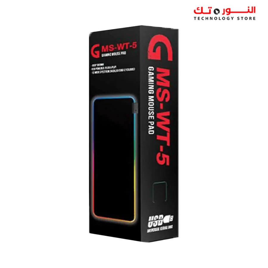 TechnoZone GMS-WT-5 RGB Gaming Mouse Pad 30x80 CM - Black