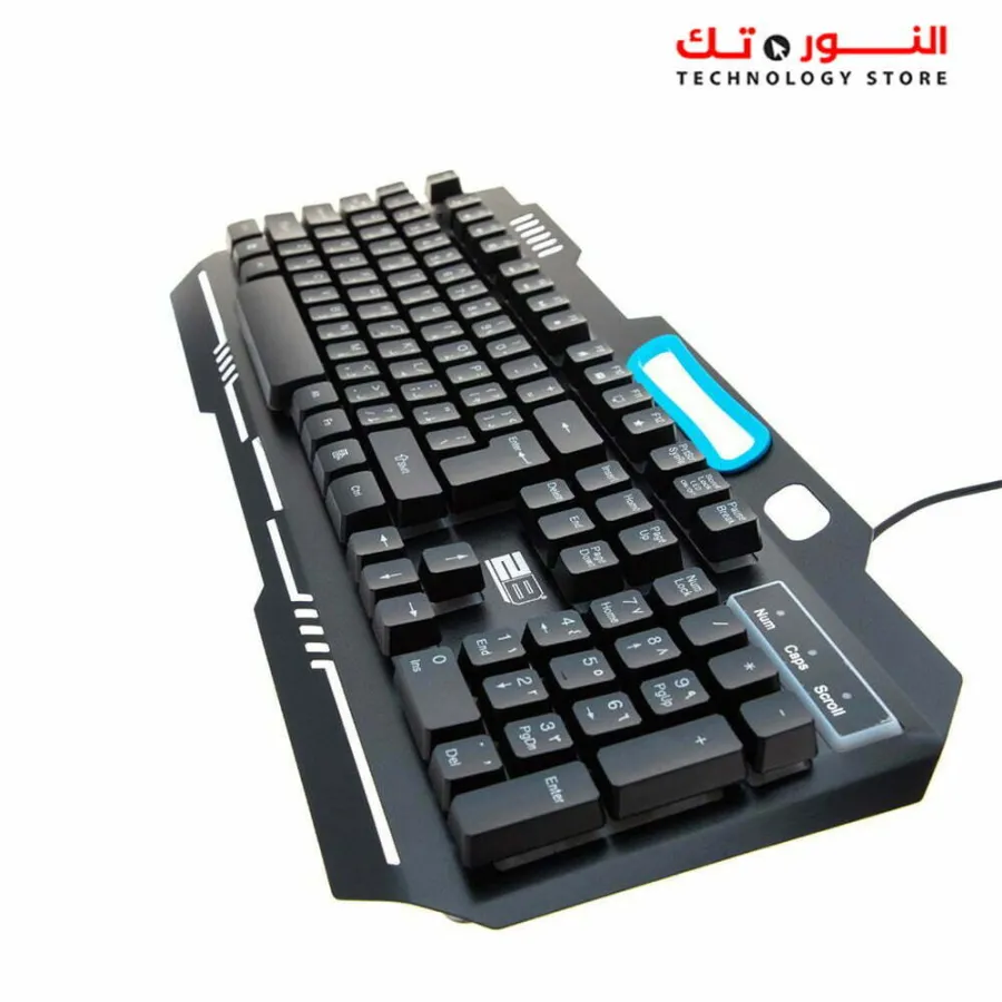 2B (KB344) 4 in 1 Gaming Combo - Wired Metal Back lighting Keyboard - Mouse-Pad - Wired Mouse and Wired Gaming headphone