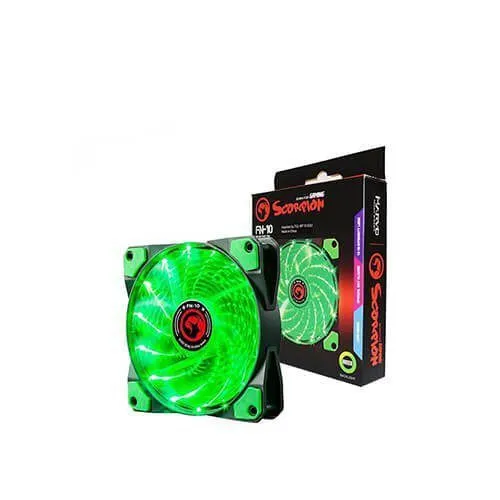 Marvo Scorpion FN-10 Blue 120mm 1200RPM GREEN LED Fan