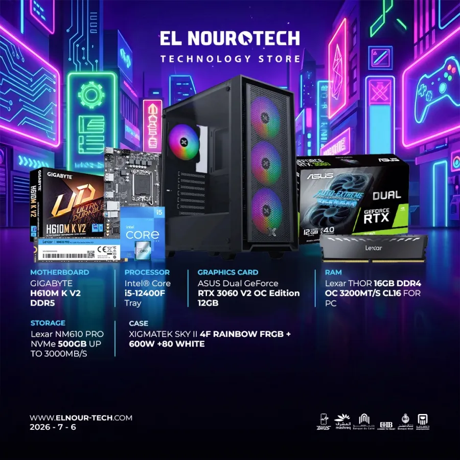 Bundle 	Intel® Core™ i5-12400F Processor + ASUS Dual GeForce RTX 3060 V2 OC Edition 12GB 