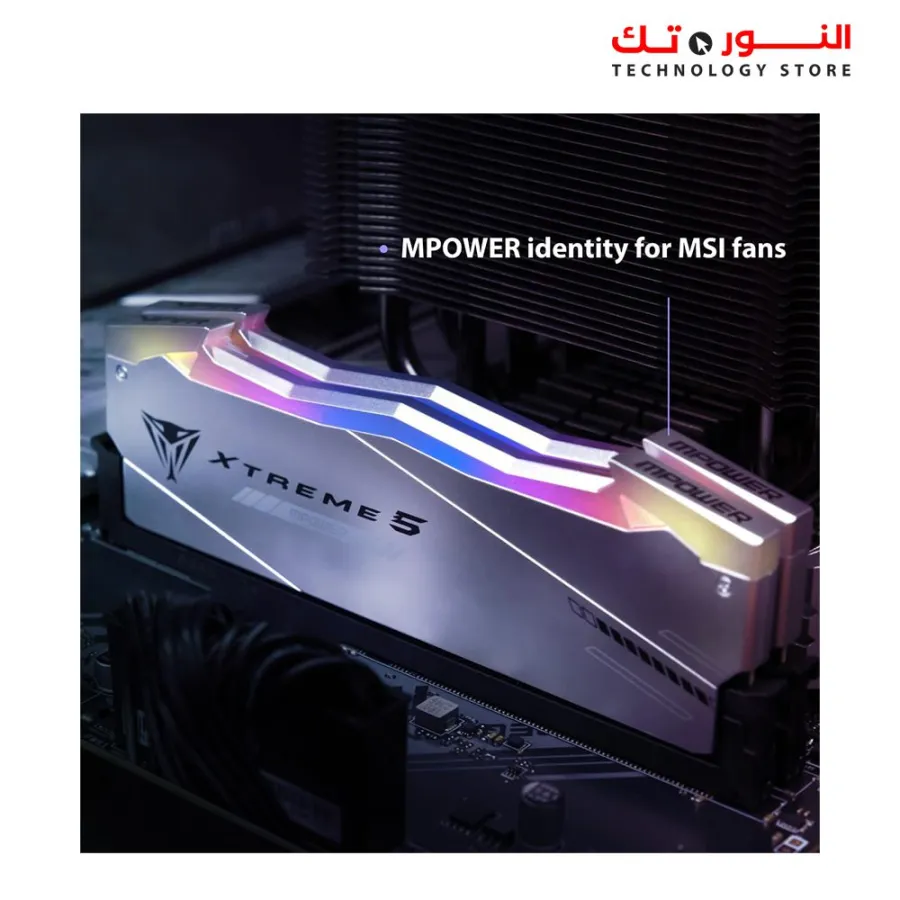 Patriot Viper Xtreme 5 DDR5 RGB RAM 32GB (2X16GB)  8000MTCL38 RGB SILVER