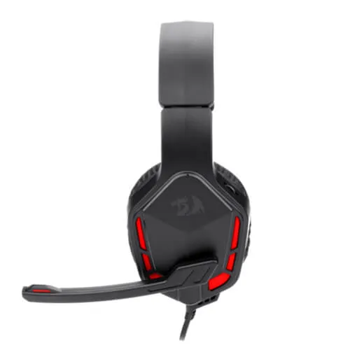 Redragon H220 THEMIS Wired Gaming Headset, Stereo Surround-Sound, Noise Cancelling Over-Ear Headphones with Mic, Volume Control, Red LED Light, Compatible with PC, PS4/3, Xbox One and Nintendo Switch