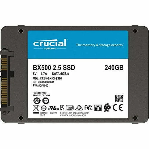 Crucial BX500 240GB 3D NAND SATA 2.5-Inch Internal SSD, up to 540MB/s