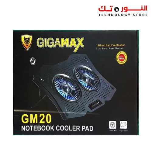 Gigamax Laptop Cooling Fan, Black - GM20