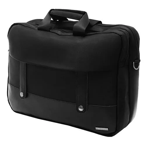 L'avvento (BG733) Office Double Laptop Shoulder Bag - Up to 15.6" - Black
